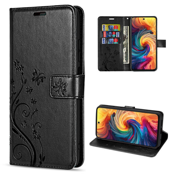 Hülle für ZTE Blade V70 Handy Tasche Handyhülle Hülle Schutzhülle Klapphülle in Schwarz