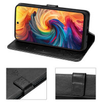 Hülle für ZTE Blade V70 Handy Tasche Handyhülle Hülle Schutzhülle Klapphülle in Schwarz