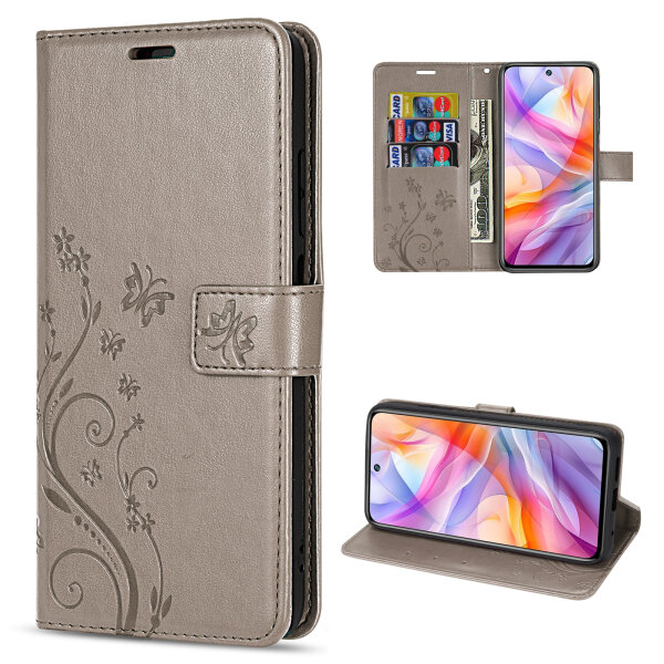 Hülle für ZTE Blade V70 Vita Handy Tasche Handyhülle Hülle Schutzhülle Klapphülle in Grau