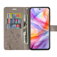 Hülle für ZTE Blade V70 Vita Handy Tasche Handyhülle Hülle Schutzhülle Klapphülle in Grau
