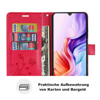 Hülle für ZTE Blade V70 Max Handy Tasche Handyhülle Hülle Schutzhülle Klapphülle in Rot