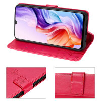 Hülle für ZTE Blade V70 Max Handy Tasche Handyhülle Hülle Schutzhülle Klapphülle in Rot