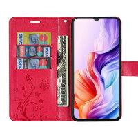 Hülle für ZTE Blade V70 Max Handy Tasche Handyhülle Hülle Schutzhülle Klapphülle in Rot