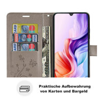 Hülle für ZTE Blade V70 Max Handy Tasche Handyhülle Hülle Schutzhülle Klapphülle in Grau