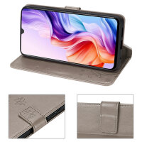 Hülle für ZTE Blade V70 Max Handy Tasche Handyhülle Hülle Schutzhülle Klapphülle in Grau