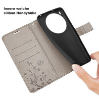 Hülle für ZTE Blade V70 Max Handy Tasche Handyhülle Hülle Schutzhülle Klapphülle in Grau