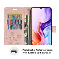 Hülle für ZTE Blade V70 Max Handy Tasche Handyhülle Hülle Schutzhülle Klapphülle in Rosegold