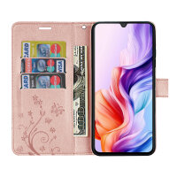 Hülle für ZTE Blade V70 Max Handy Tasche Handyhülle Hülle Schutzhülle Klapphülle in Rosegold
