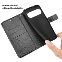 Hülle für Google Pixel 10 Pro XL Handy Tasche Handyhülle Schutzhülle Klapphülle Schwarz