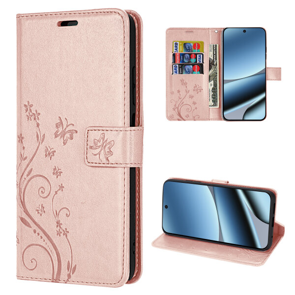 Hülle für Google Pixel 10 Pro XL Handy Tasche Handyhülle Schutzhülle Klapphülle Rosegold