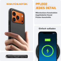 Hülle für Apple iPhone 17 Pro Handyhülle Back Cover Silikon Case Bumper in Schwarz