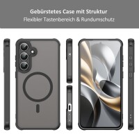 Matte Case Magnetisches für Samsung Galaxy S25 FE Schutzhülle Kratzfest Passgenau in Schwarz