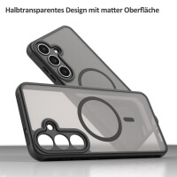 Matte Case Magnetisches für Samsung Galaxy S25 FE Schutzhülle Kratzfest Passgenau in Schwarz
