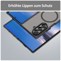 Matte Case Magnetisches für Samsung Galaxy Z Fold 7 Schutzhülle Kratzfest Passgenau in Schwarz