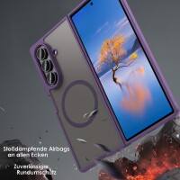 Matte Case Magnetisches für Samsung Galaxy Z Fold 7 Schutzhülle Kratzfest Passgenau in Lila