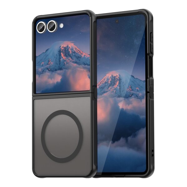 Matte Case Magnetisches für Samsung Galaxy Z Flip 7 Schutzhülle Kratzfest Passgenau in Schwarz