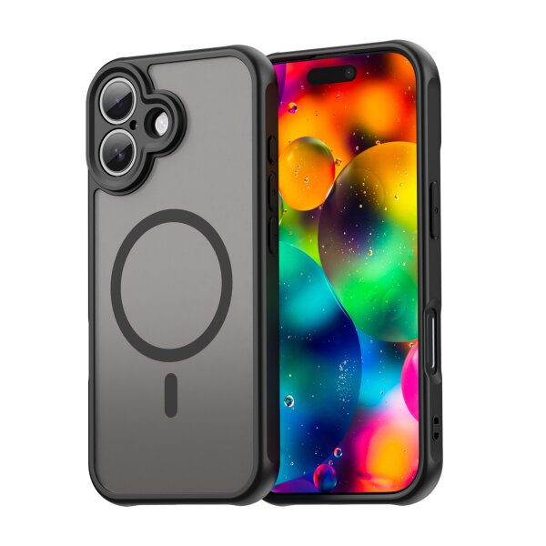 Matte Case Magnetisches für iPhone 17 Schutzhülle Kratzfest Passgenau in Schwarz