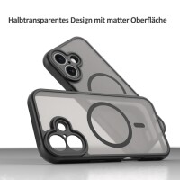 Matte Case Magnetisches für iPhone 17 Schutzhülle Kratzfest Passgenau in Schwarz