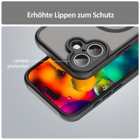 Matte Case Magnetisches für iPhone 17 Schutzhülle Kratzfest Passgenau in Schwarz