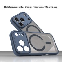 Matte Case Magnetisches für iPhone 17 Pro Schutzhülle Kratzfest Passgenau in Blau
