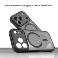 Matte Case Magnetisches für iPhone 17 Pro Max Schutzhülle Kratzfest Passgenau in Schwarz