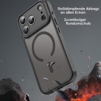 Matte Case Magnetisches für iPhone 17 Pro Max Schutzhülle Kratzfest Passgenau in Schwarz