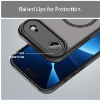 Matte Case Magnetisches für iPhone 17 Air Schutzhülle Kratzfest Passgenau in Schwarz