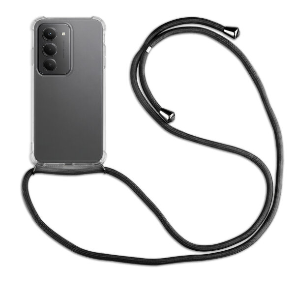 Handykett für Xiaomi Redmi 15 4G /5G (171 cm) Hülle mit Kordel Handyhülle mit Band in Schwarz