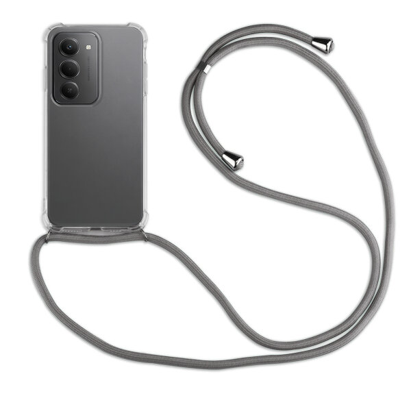 Handykett für Xiaomi Redmi 15 4G /5G (171 cm) Hülle mit Kordel Handyhülle mit Band in Grau