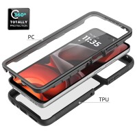 360 Grad Hülle mit eingebautem Displayschutz für Motorola Moto G56 Handyhülle Bumper