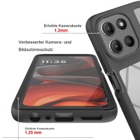 360 Grad Hülle mit eingebautem Displayschutz für Motorola Moto G56 Handyhülle Bumper