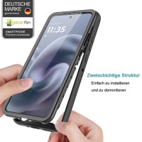 360 Grad Hülle mit eingebautem Displayschutz für Motorola Moto G86 Handyhülle Bumper
