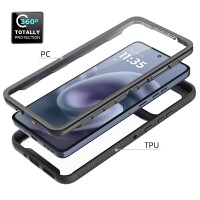 360 Grad Hülle mit eingebautem Displayschutz für Motorola Moto G86 Handyhülle Bumper