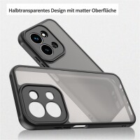 Matte Hülle für Xiaomi Redmi 15C Stoßfest Matt Back Cover in Schwarz
