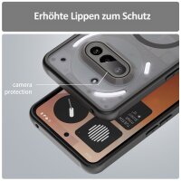 Matte Case Magnetisch Hülle für Nothing Phone 3A Schutzhülle Kratzfest Passgenau in Schwarz