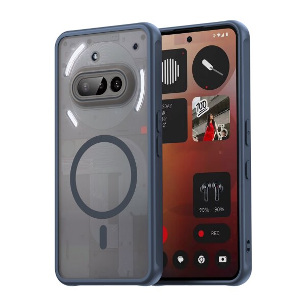 Matte Case Magnetisch Hülle für Nothing Phone 3A Schutzhülle Kratzfest Passgenau in Blau