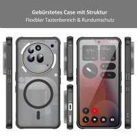 Matte Case Magnetisch Hülle für Nothing Phone 3A Pro Schutzhülle Kratzfest Passgenau in Schwarz