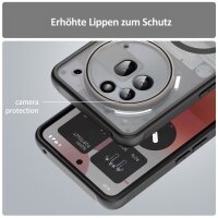 Matte Case Magnetisch Hülle für Nothing Phone 3A Pro Schutzhülle Kratzfest Passgenau in Schwarz