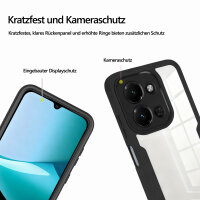 360° Grad Hülle für Xiaomi Redmi 15C Rundum vollschutz Integriertem Displayschutz in Schwarz