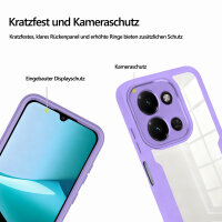 360° Grad Hülle für Xiaomi Redmi 15C Rundum vollschutz Integriertem Displayschutz in Lila