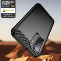 Carbon Hülle für Samsung Galaxy A17 Handyhülle Back Cover Handy Tasche Bumper
