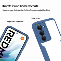 360° Grad Hülle für xiaomi Redmi 15 Rundum vollschutz Integriertem Displayschutz in Blau