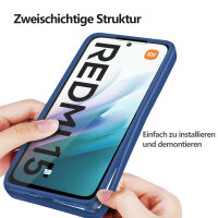 360° Grad Hülle für xiaomi Redmi 15 Rundum vollschutz Integriertem Displayschutz in Blau