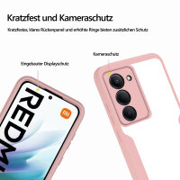 360° Grad Hülle für xiaomi Redmi 15 Rundum vollschutz Integriertem Displayschutz in Rosa