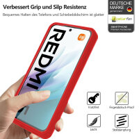 360° Grad Hülle für xiaomi Redmi 15 Rundum vollschutz Integriertem Displayschutz in Rot