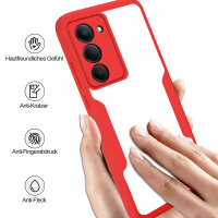360° Grad Hülle für xiaomi Redmi 15 Rundum vollschutz Integriertem Displayschutz in Rot
