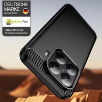 Carbon Hülle für xiaomi 15T Pro Handyhülle Bumper Case Cover Handy Tasche TPU in Schwarz
