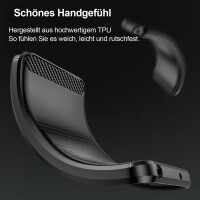 Carbon Hülle für xiaomi 15T Pro Handyhülle Bumper Case Cover Handy Tasche TPU in Schwarz