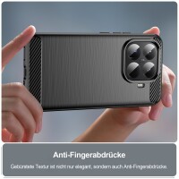 Carbon Hülle für xiaomi 15T Pro Handyhülle Bumper Case Cover Handy Tasche TPU in Schwarz
