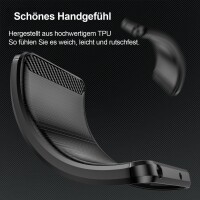 Carbon Hülle für xiaomi 15T Handyhülle Bumper Case Cover Handy Tasche TPU in Schwarz